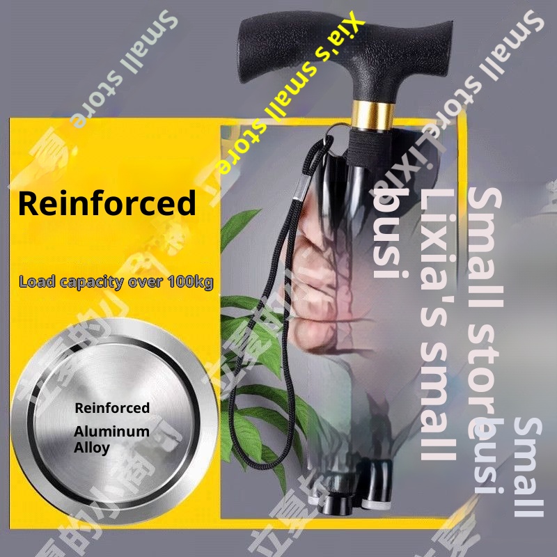 001 Ultra-light Cane For Elderly, Multi-functional Foldable Telescopic Walking , Wear-resistant Non-slip Travel Hiking_voghion.com