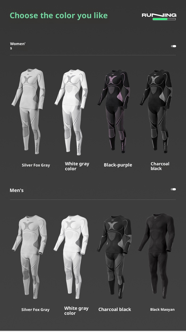 001 Outdoor-Skibekleidung, schnelltrocknend, für Damen und Herren, Schneeradfahren, schweißableitende Thermounterwäsche, Sportunterwäsche-Set_voghion.com