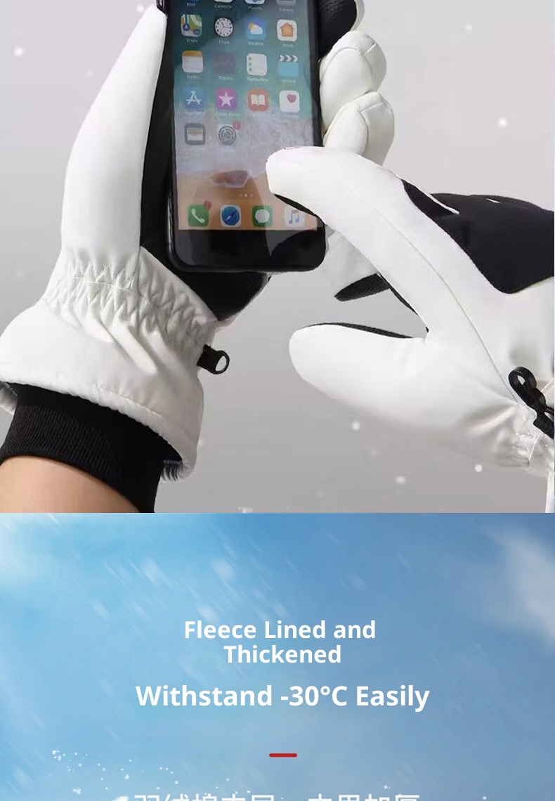 ActiveGo Winter Outdoor Sport Warme Handschoenen Fietsen Elektrische Fiets Winddicht Waterdicht Fleece Touchscreen Skiën Koude Bescherming_voghion.com