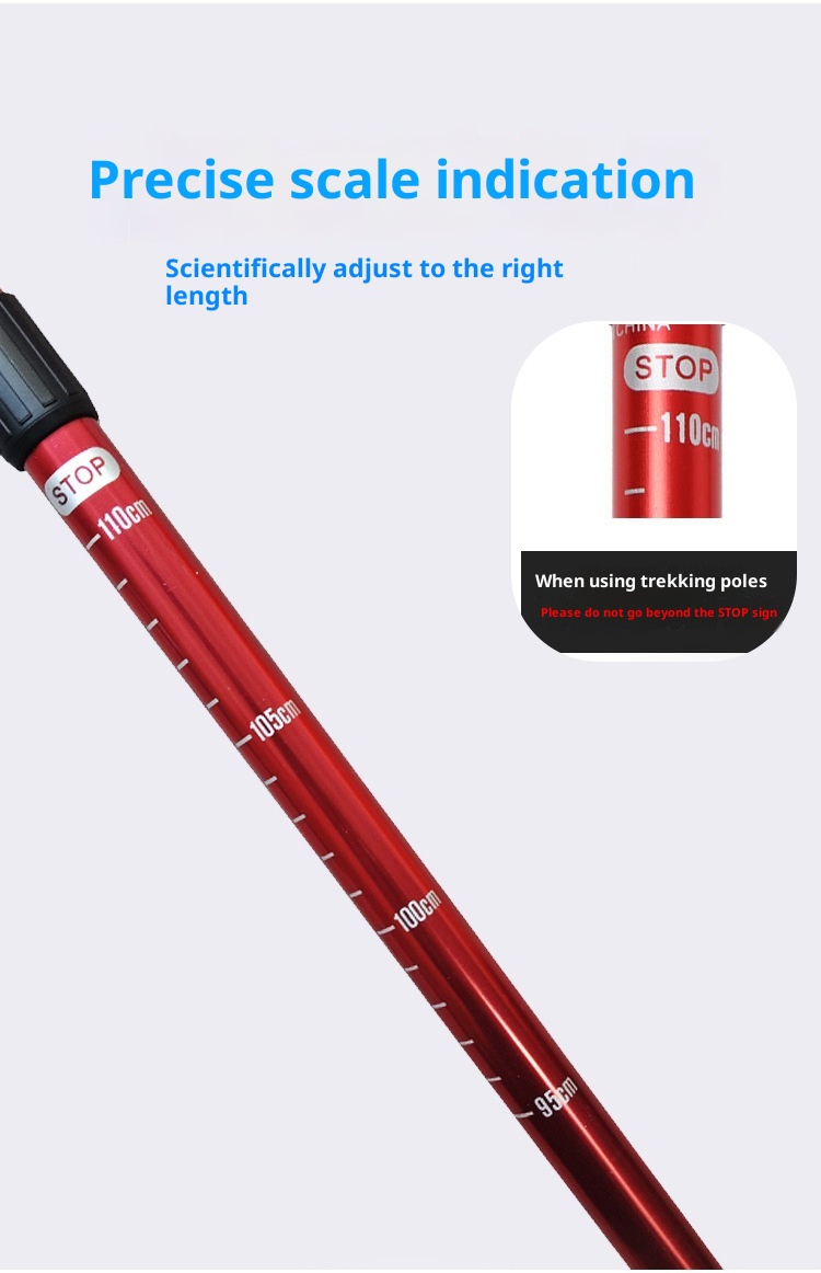 001 Telescopic Four-Section Three-Section Aluminum Alloy Elderly Shock Absorption Ultra-Light Straight Curved Handle Hiking_voghion.com