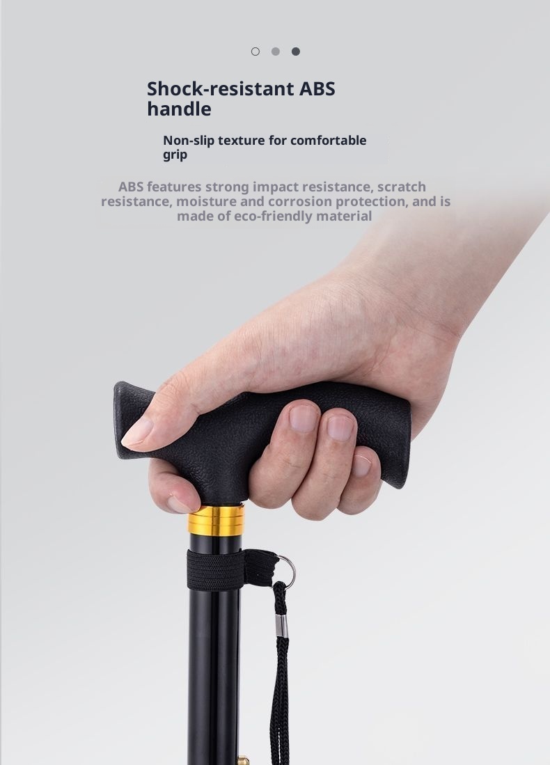 001 Ultra-light Cane For Elderly, Multi-functional Foldable Telescopic Walking , Wear-resistant Non-slip Travel Hiking_voghion.com