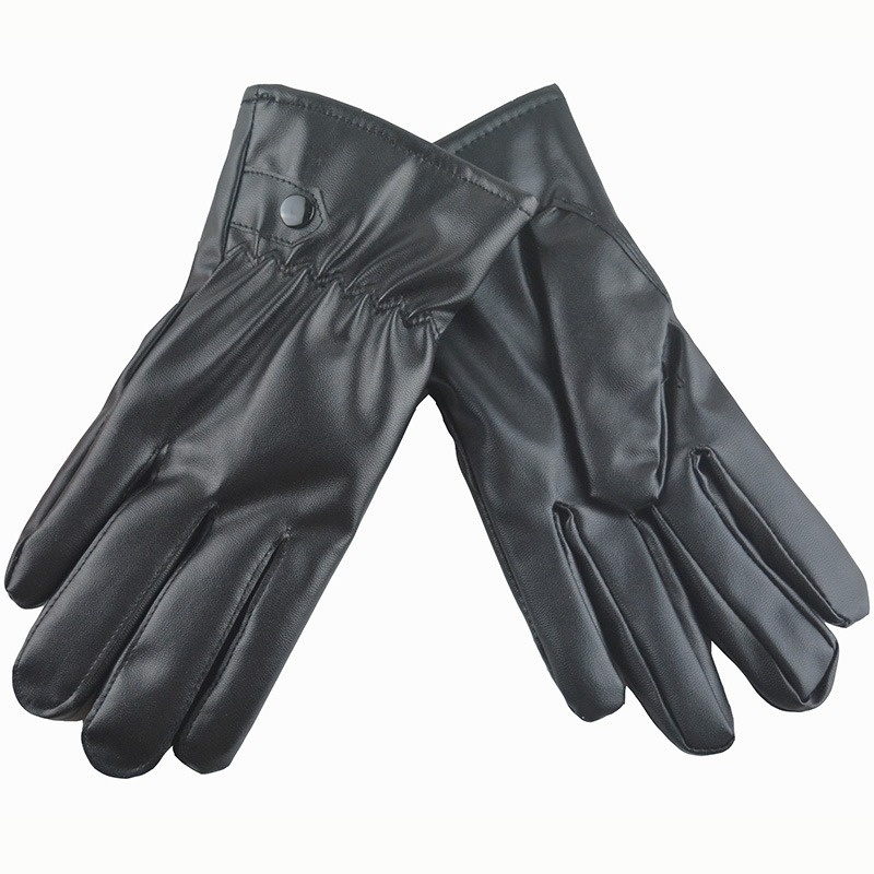 001 Autumn Winter New Touchscreen Warm Fleece PU Leather Motorcycle Outdoor Fashion Windproof Coldproof Unisex Gloves_voghion.com