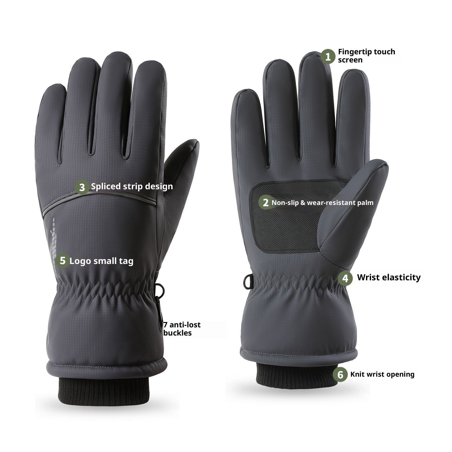 Combinaison de ski ActiveGo Outdoor pour hommes et femmes, doublée polaire, épaisse, tactile, coupe-vent, imperméable, idéale pour le cyclisme et électrique._voghion.com
