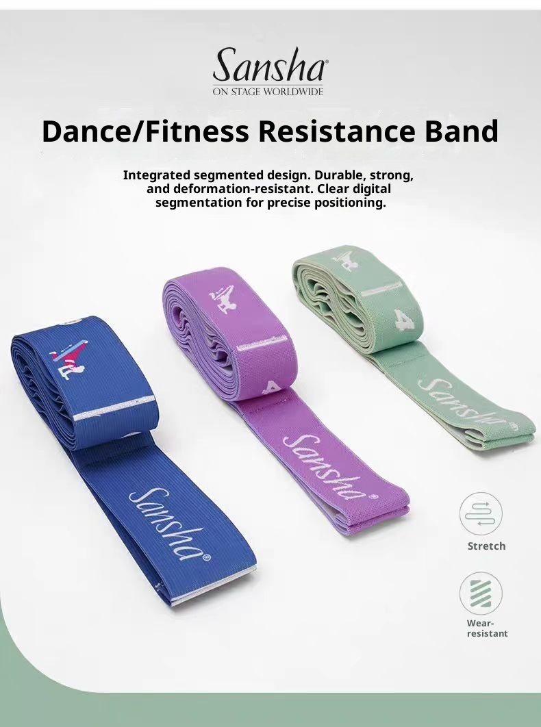 001 Sansha Children's Dance Elastic Digital Grid Resistance Band Ballet Practice Yoga Adult Stretching_voghion.com