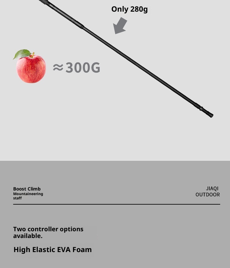 001 Bastone da trekking pieghevole in lega di alluminio leggero telescopico per esterni, antiscivolo_voghion.com