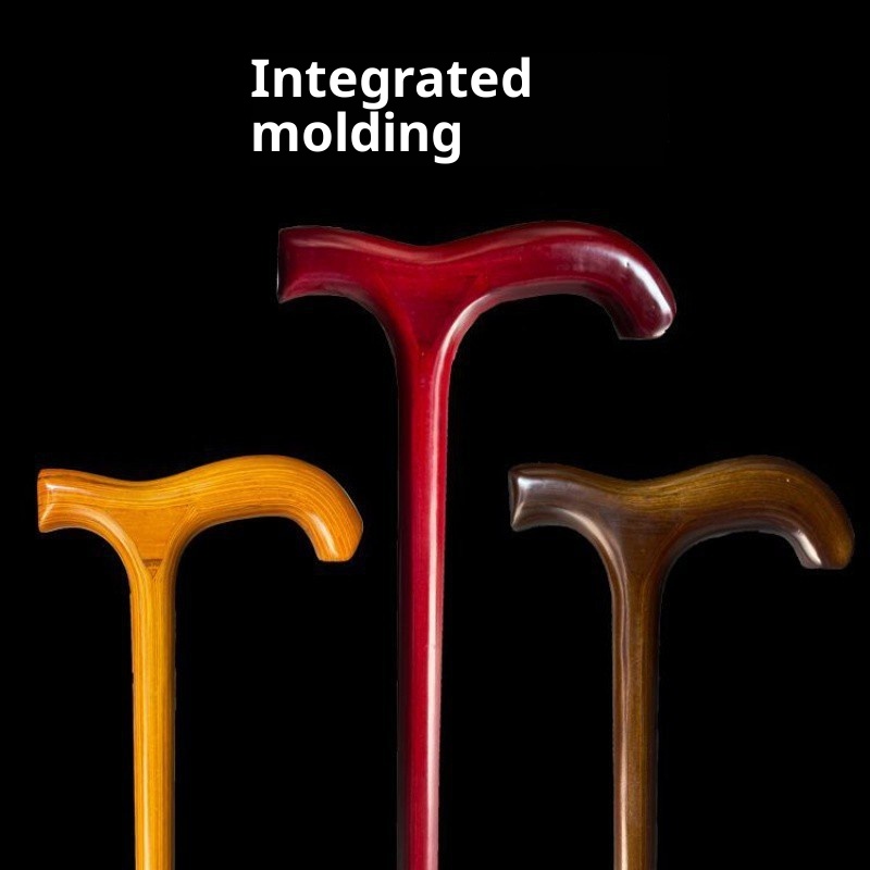 001 Bastone da trekking in legno per anziani Bastone da passeggio Bastone da passeggio singolo integrato in legno massello vintage con cuscinetto antiscivolo in rattan robusto No_voghion.com