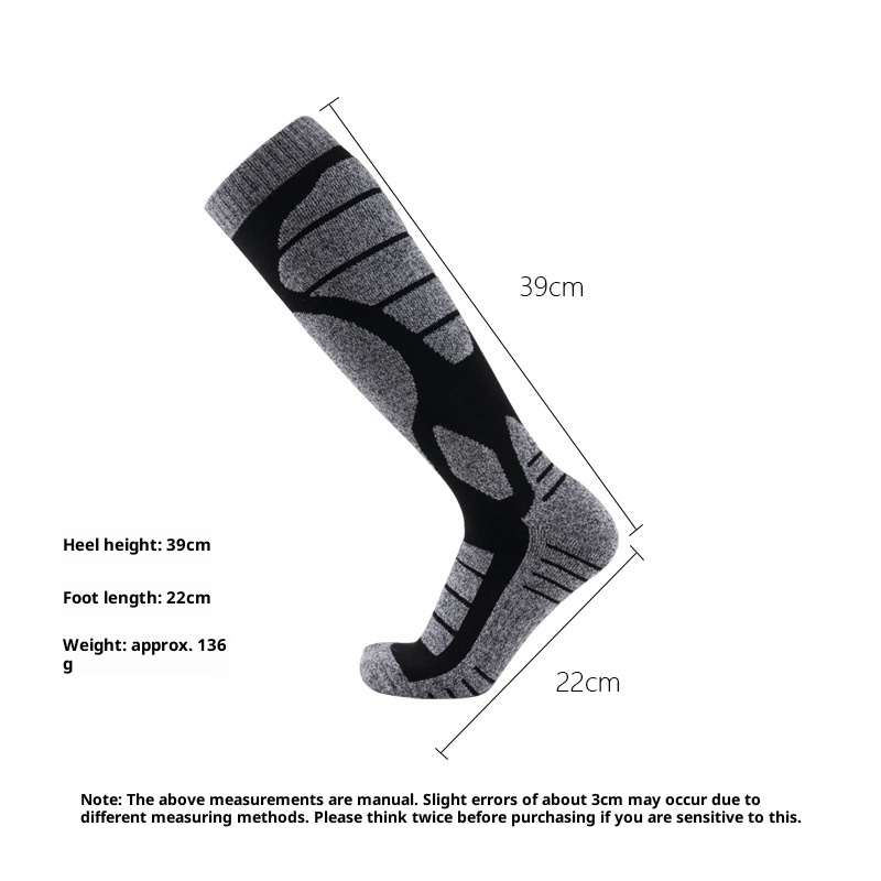 ActiveGo ActiveGo Ski Men And Women Long Tube Warm Thickened Towel Bottom Sports Snow Mountaineering Performance Socks_voghion.com