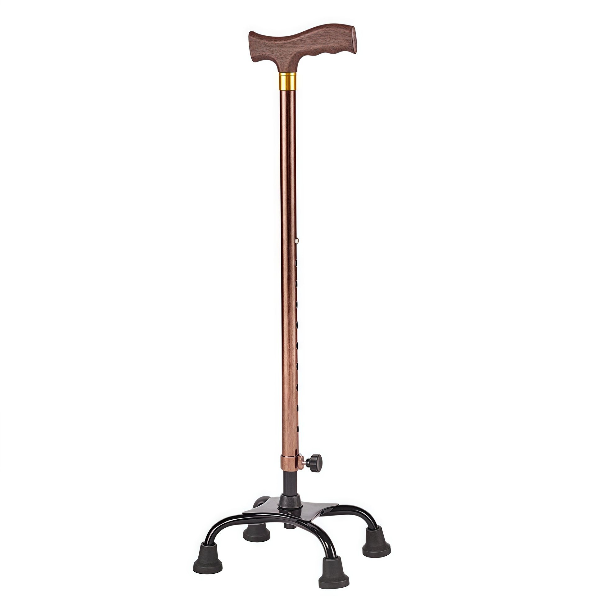 001 For Elderly, Thickened Anti-Slip Stick, Telescopic Adjustable Stainless Steel Aluminum Alloy Walking Stick_voghion.com
