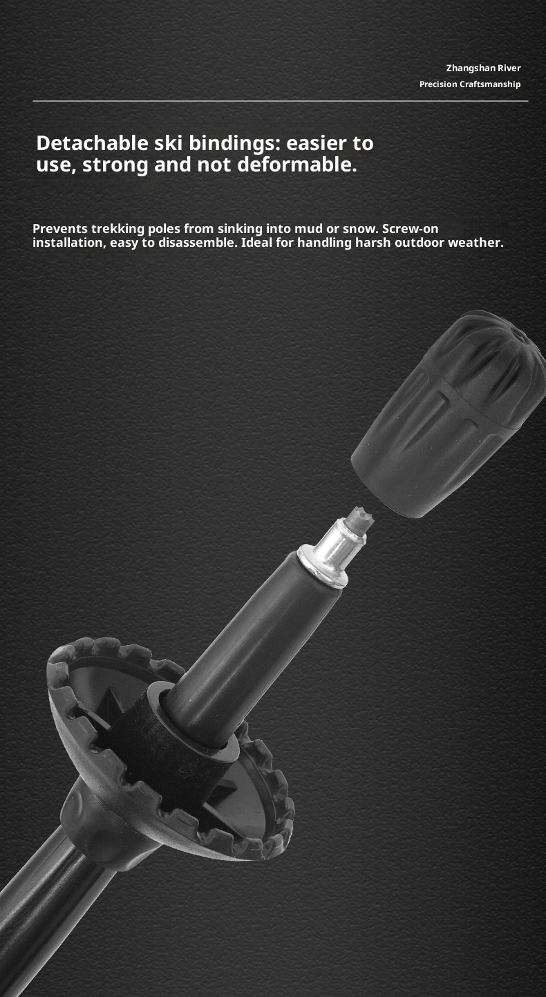 001 Bastone telescopico pieghevole leggero multifunzionale per arrampicata, escursionismo, camminata, antiscivolo_voghion.com