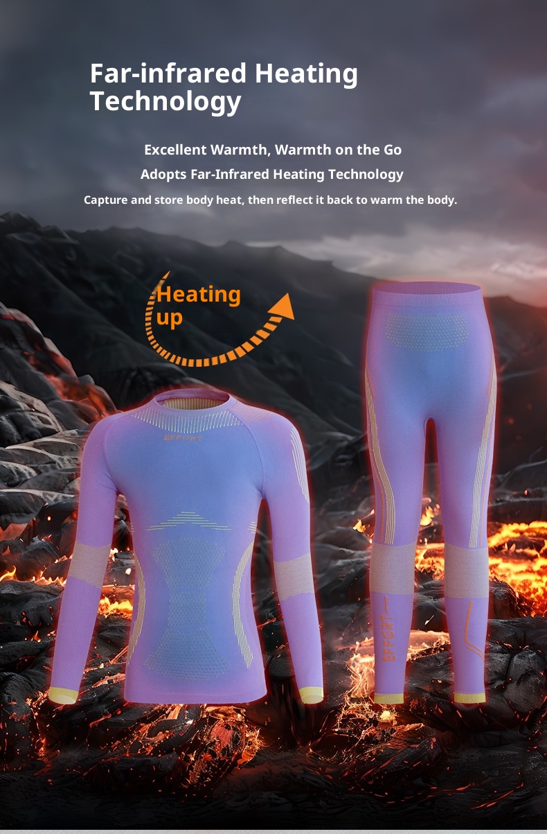 Camiseta de compresión de secado rápido 001 para esquí, unisex, transpirable, cálida y funcional. Ideal para deportes al aire libre._voghion.com