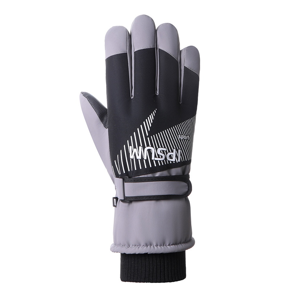 001 Neue, dicke Winterhandschuhe für Herren zum Skifahren und Radfahren, warm, fleecegefüttert, winddicht, wasserdicht, touchscreentauglich, modisch_voghion.com