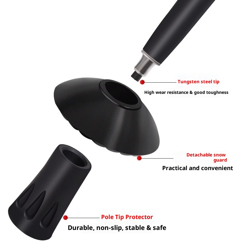 001 Trekking Professional Outdoor Bastone da arrampicata pieghevole in carbonio Telescopico Attrezzatura da trekking Bastone da passeggio all'ingrosso_voghion.com