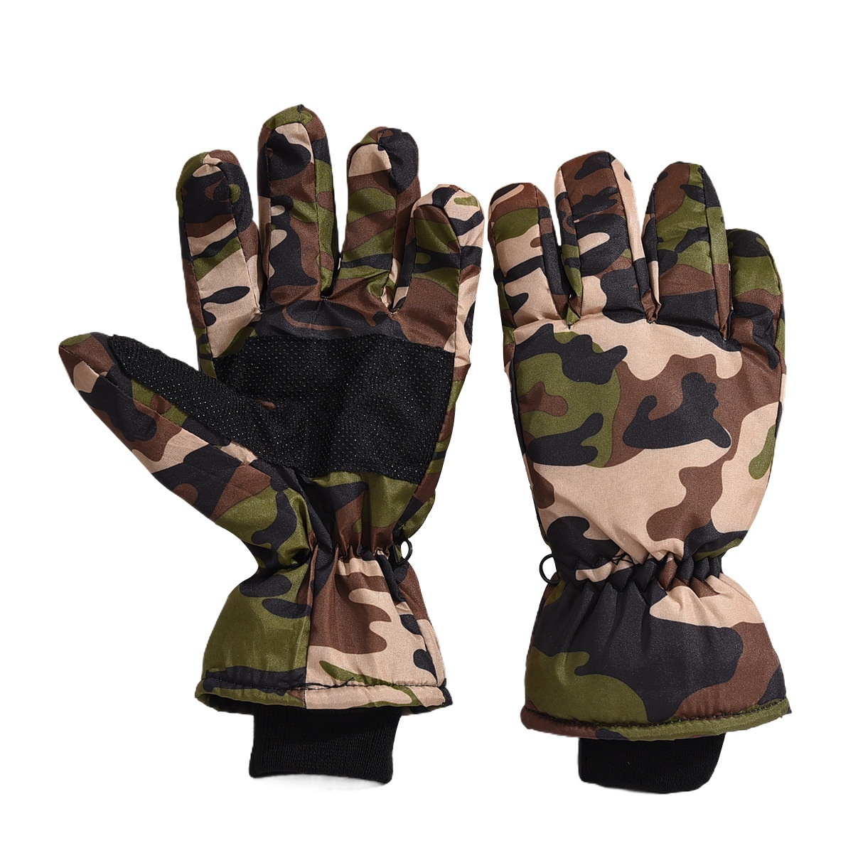 ActiveGo Camouflage Skihandschoenen voor mannen en vrouwen, warme winterse fleecevoering, verdikt, geschikt voor buitensporten, fietsen en motorrijden_voghion.com