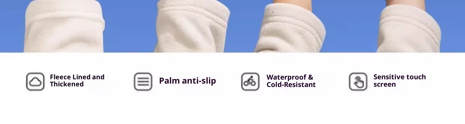 001 Herren-Winter-Skihandschuhe aus Baumwolle, kältebeständig, Touchscreen-kompatibel, fleecegefüttert, verdickt, wasserdicht, winddicht, warm, Damen_voghion.com