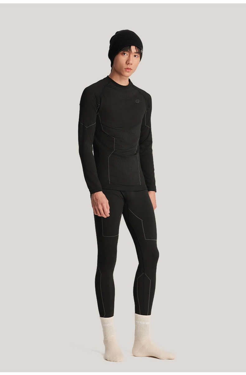 001 TANPO Outdoor Men's Thermal Underwear Set Skiing Sports Running Quick-Dry Layer Autumn Winter Base Shirt And Pants_voghion.com