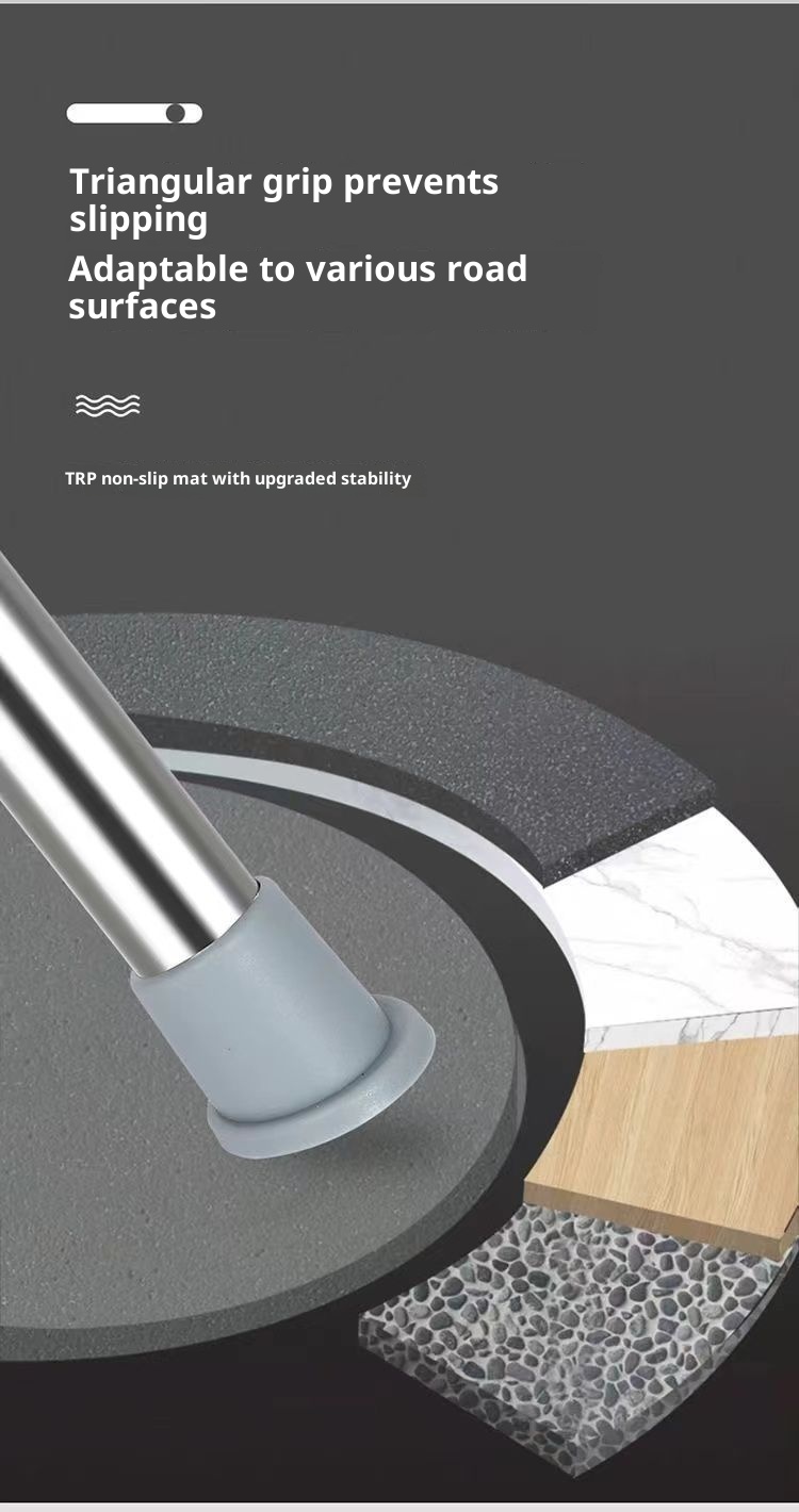 001 Faltbarer Trekkingstock aus Edelstahl mit Sitz, multifunktionaler Wanderstock, rutschfest, tragbar, sturzsicher für den Außenbereich_voghion.com