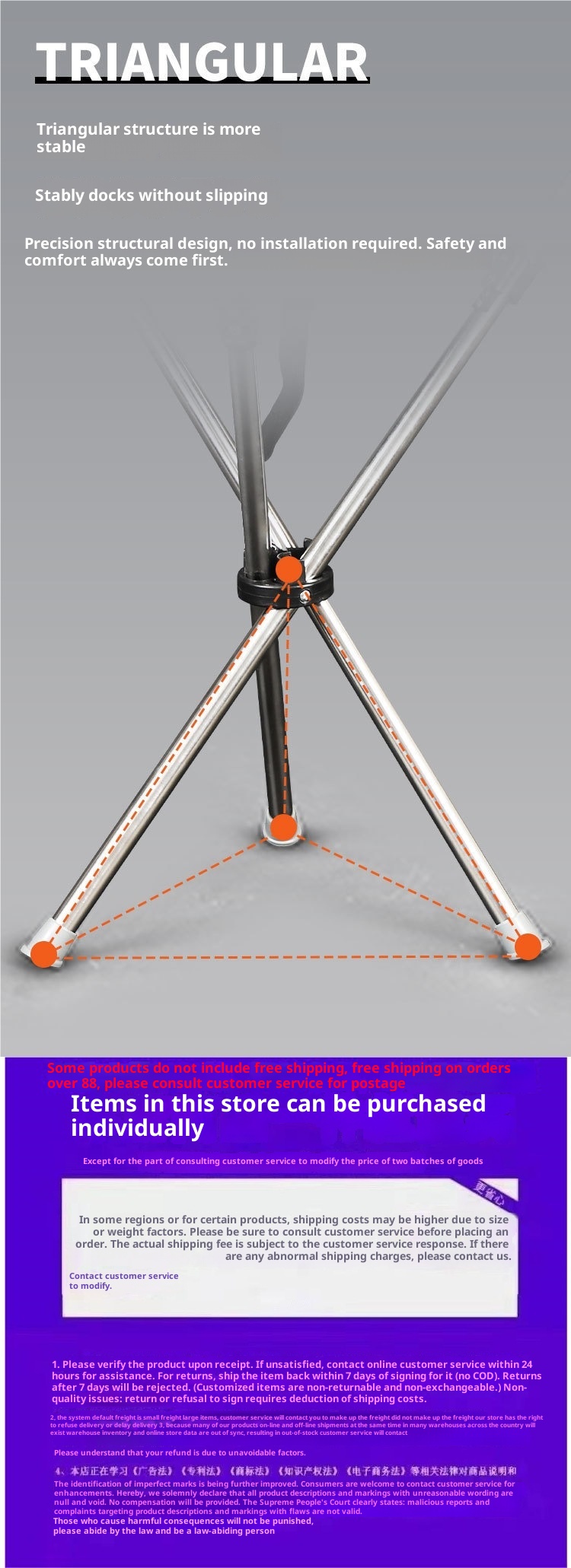 001 Travel Mobility Elderly Folding Portable Walking Stool Non-Slip Lightweight Hiking Stick Multi-Functional Steel_voghion.com