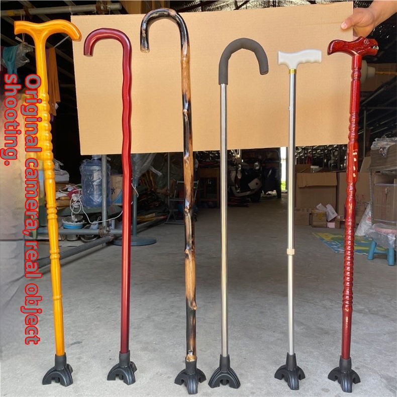 001 Bastone da trekking in legno per anziani Bastone da passeggio Bastone da passeggio singolo integrato in legno massello vintage con cuscinetto antiscivolo in rattan robusto No_voghion.com