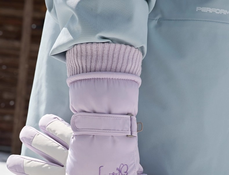 Gants de ski ActiveGo pour femmes, collection hiver 2025, doublés polaire, chauds et épais, résistants au froid, imperméables et compatibles écrans tactiles._voghion.com