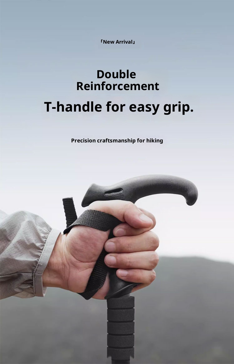 001 Professionelle Outdoor-Trekkingstöcke, teleskopierbar, faltbar, multifunktional, zur Selbstverteidigung für Männer, Frauen und Kinder_voghion.com