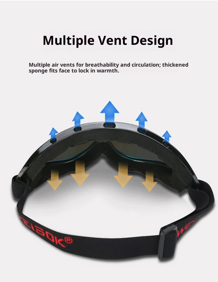 Gafas de montaña de una sola capa para adultos y niños (modelo 001). Resistentes al viento y al polvo. Fabricante de equipos de esquí para exteriores. Envío directo._voghion.com