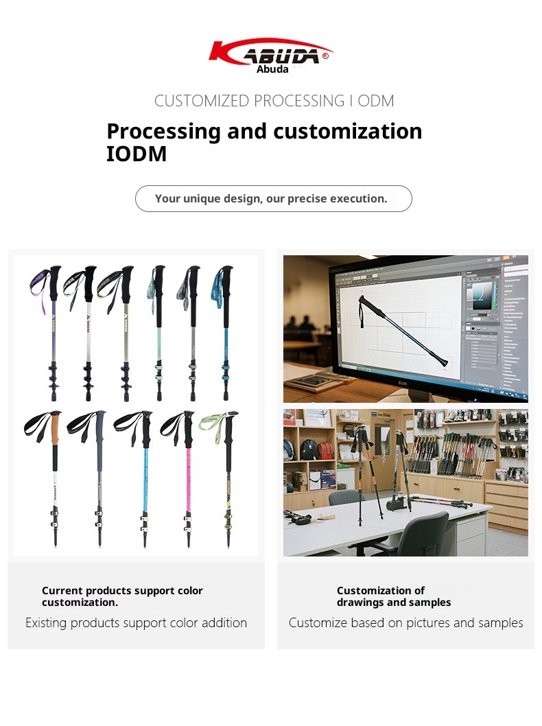 001 7075 Bastone da passeggio telescopico antiscivolo professionale ultraleggero in lega di alluminio per esterni_voghion.com