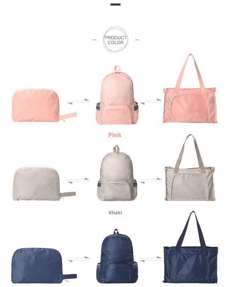 001 Wodoodporny, składany plecak o podwójnym zastosowaniu dla mężczyzn i kobiet, lekki plecak wspinaczkowy do wędrówek na świeżym powietrzu, przenośny pokrowiec na skórę_voghion.com