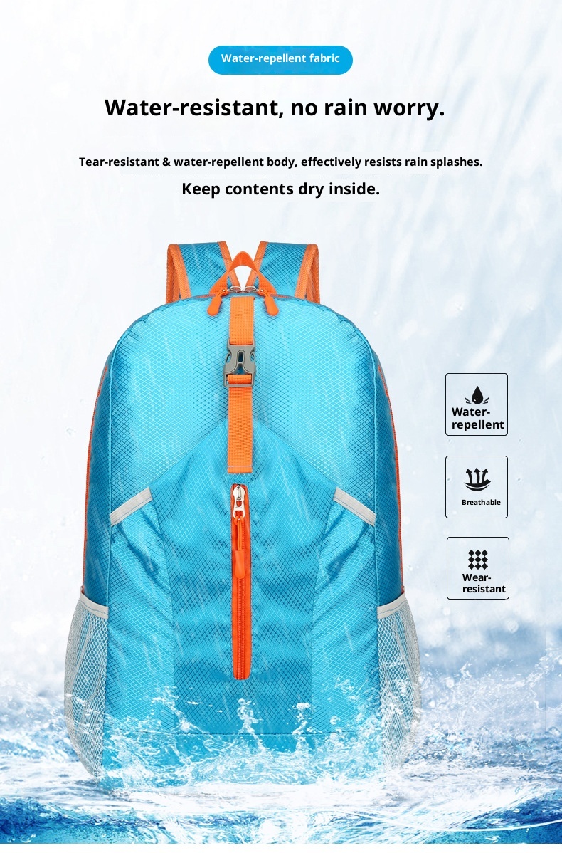 001 Nuovo zaino di grande capacità per uomo e donna, borsa portaoggetti pieghevole, borsa da escursionismo e ciclismo ultraleggera e resistente all'acqua_voghion.com