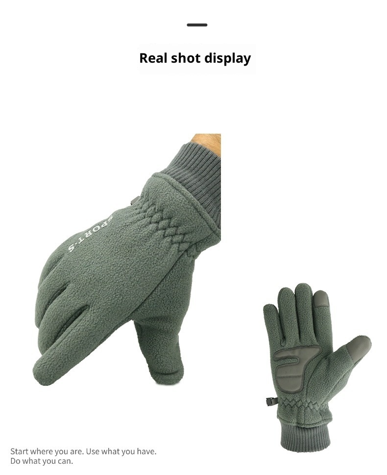 001 Winter Fleecegefütterte Thermohandschuhe für Outdoor-Aktivitäten wie Radfahren, Autofahren und Touchscreen-Bedienung_voghion.com