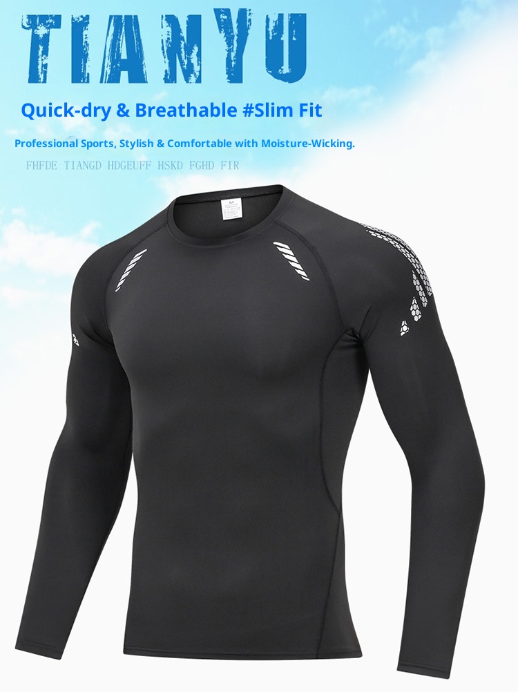 001 Fornitore diretto del produttore per abbigliamento fitness elasticizzato a maniche lunghe a compressione a rapida asciugatura per corsa e basket_voghion.com