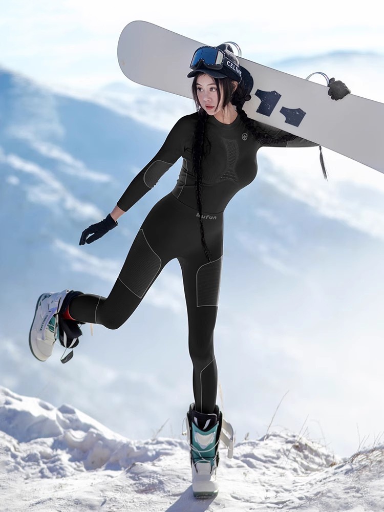 001 Kufeng Ski Quick-Dry Thermal Compression Base Layer Underwear For Women And Men Outdoor Hiking Sports Sweat-Wicking_voghion.com