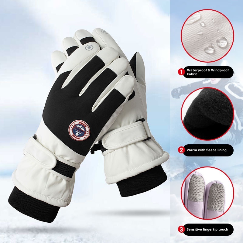 ActiveGo Ski Winter Warmth Cold Protection Thickened Anti-Slip Waterproof Outdoor Mountaineering Riding Touch Screen Warm Gloves_voghion.com