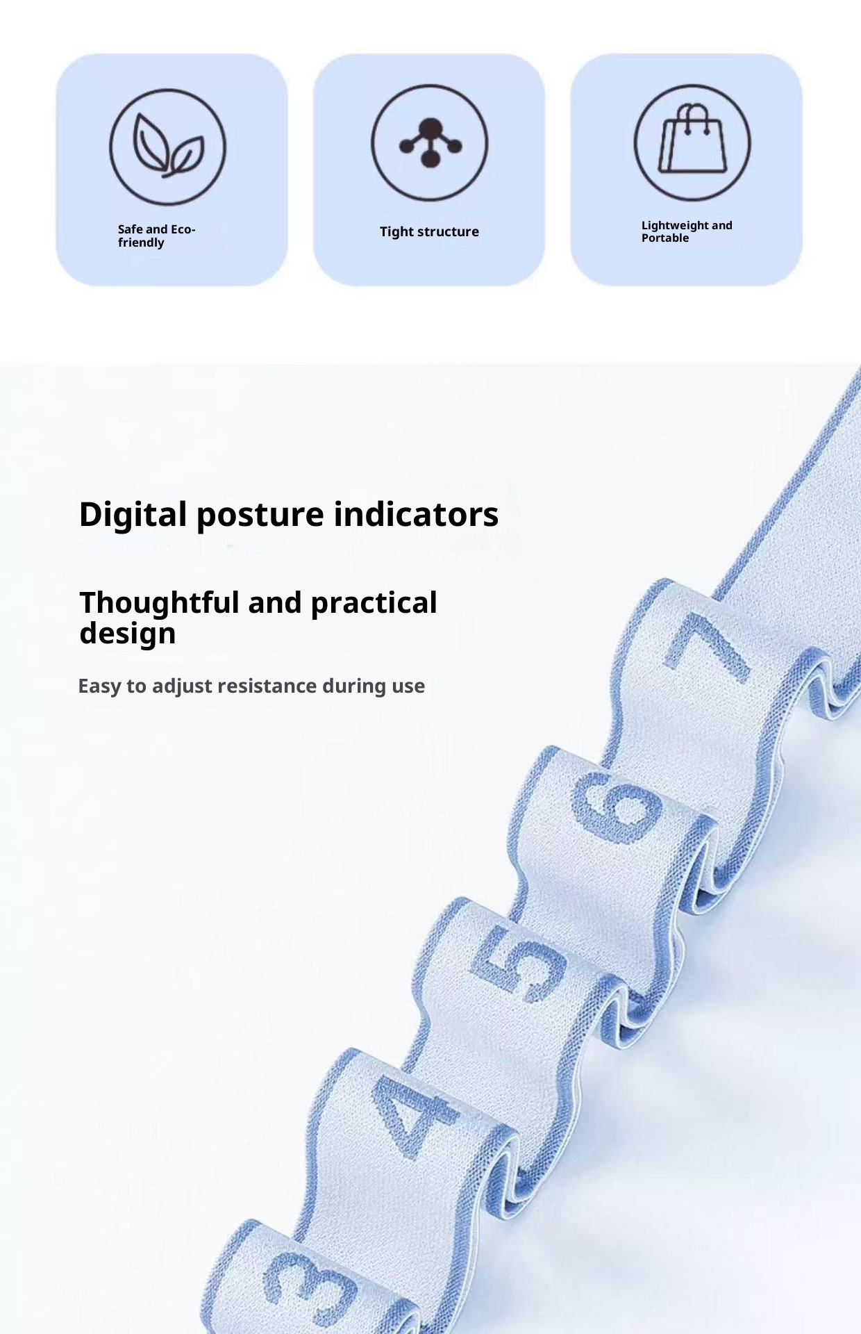 001 Segmentiertes digitales Yoga-Tanz-Ballett-Training Spezial-Dehnung Schulteröffnung Schönheits-Rücken-Widerstandsband_voghion.com