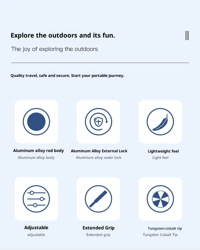 001 Robinson Dreiteiliges, ultraleichtes, tragbares Teleskop-Wanderzelt aus Aluminiumlegierung mit externem Schloss und für Outdoor-Sportarten wie Wandern und Spazierengehen_voghion.com