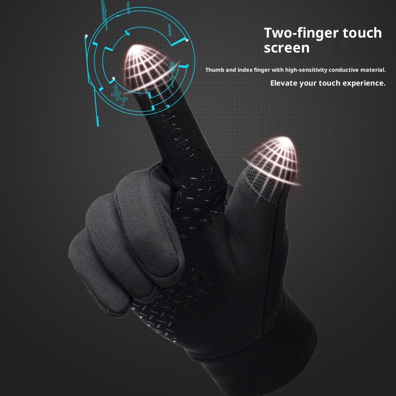 ActiveGo Winter Warm Men Full Finger Touch Screen Driving Skiing Waterproof Windproof Coldproof Non-slip Outdoor Riding Gloves_voghion.com
