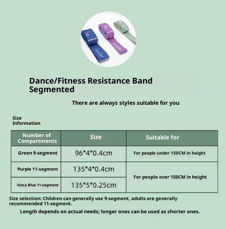 001 Sansha Children's Dance Elastic Digital Grid Resistance Band Ballet Practice Yoga Adult Stretching_voghion.com