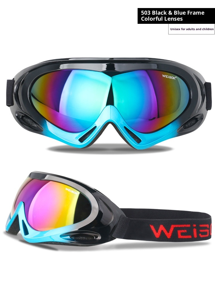 Gafas de montaña de una sola capa para adultos y niños (modelo 001). Resistentes al viento y al polvo. Fabricante de equipos de esquí para exteriores. Envío directo._voghion.com