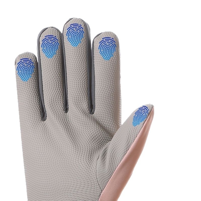 001 Herren Winter-Skihandschuhe mit Touchscreen, wasserdicht, winddicht, warm, mit Fleece gefüttert, kältebeständig, für Outdoor-Aktivitäten wie Radfahren und Bergsteigen_voghion.com