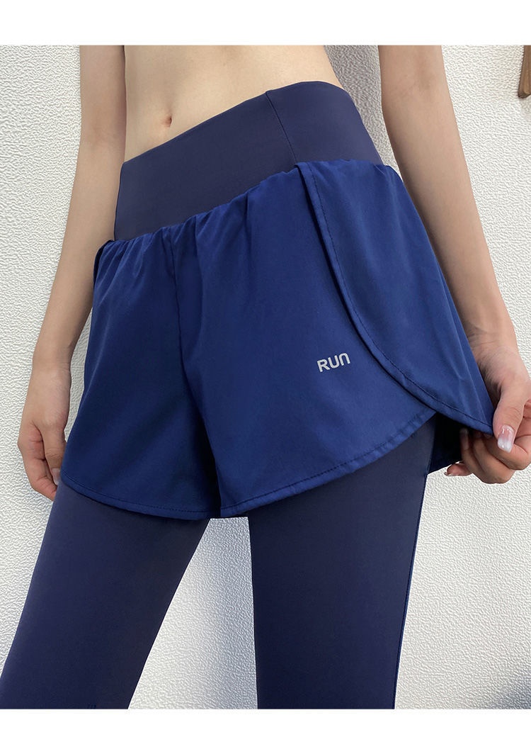 Ensemble deux pièces fitness femme 001, pantalon de sport moulant et extensible pour la course, jupe à porter en extérieur, séchage rapide, idéal pour le printemps et l'été._voghion.com