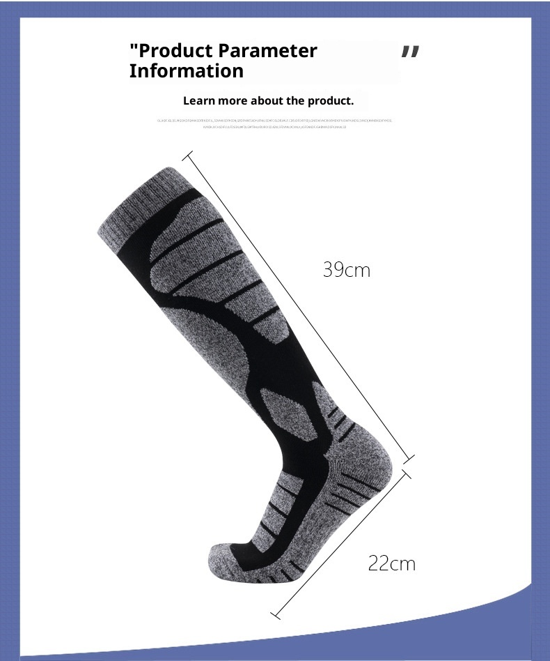 ActiveGo ActiveGo Ski Men And Women Long Tube Warm Thickened Towel Bottom Sports Snow Mountaineering Performance Socks_voghion.com