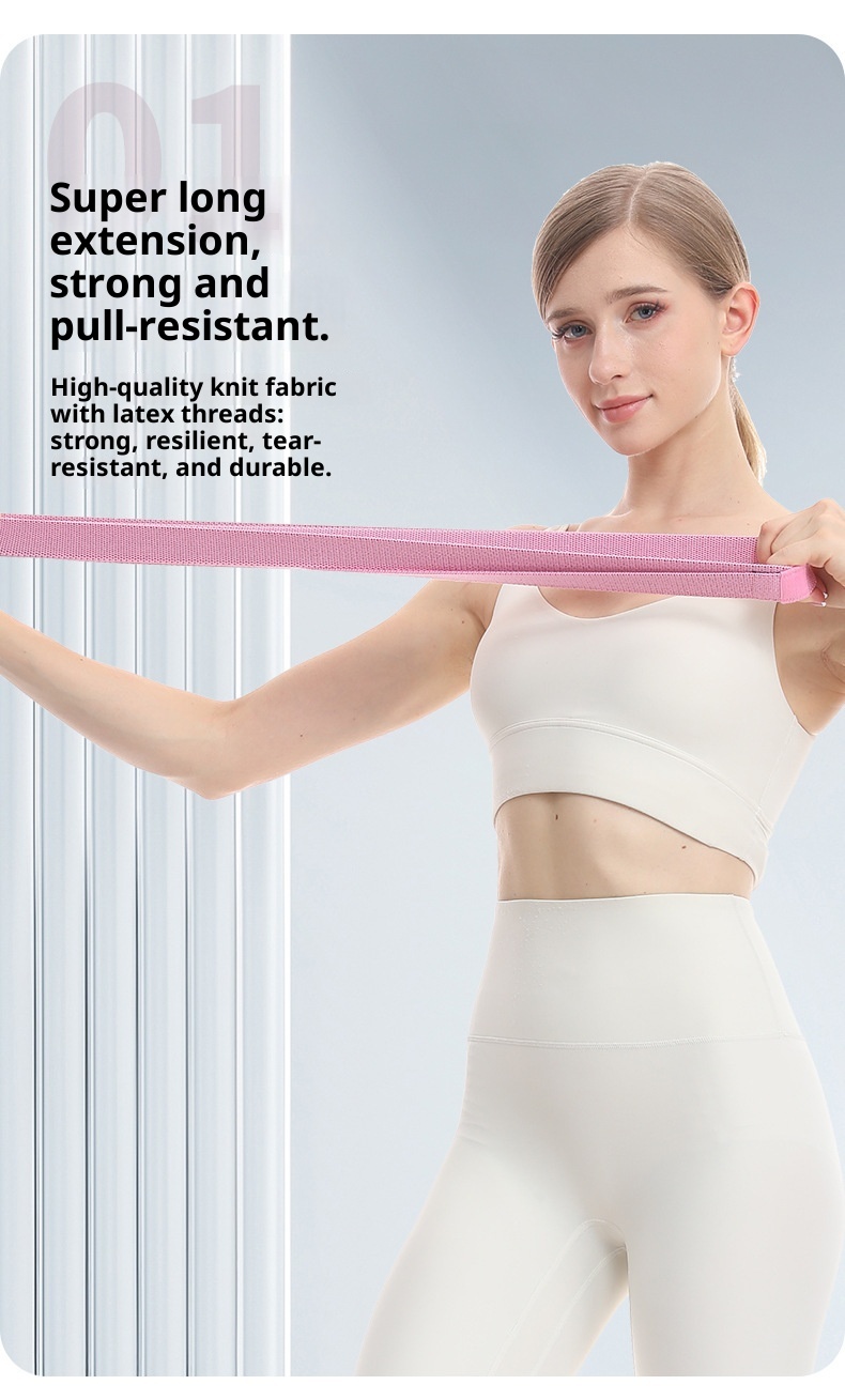 001 208 Fascia elastica per esercizi di apertura della schiena con resistenza elevata in lattice per yoga e danza_voghion.com