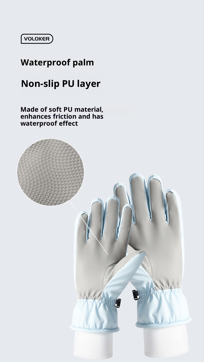 001 Winter-Skihandschuhe für Erwachsene, winddicht, wasserdicht, fleecegefüttert, dick, professionell, warm für Outdoor-Aktivitäten_voghion.com