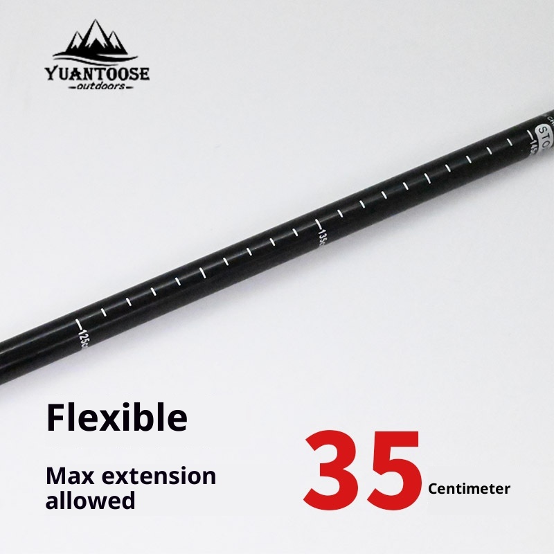 001 Bastone da trekking pieghevole in lega di alluminio leggero telescopico per esterni, antiscivolo_voghion.com