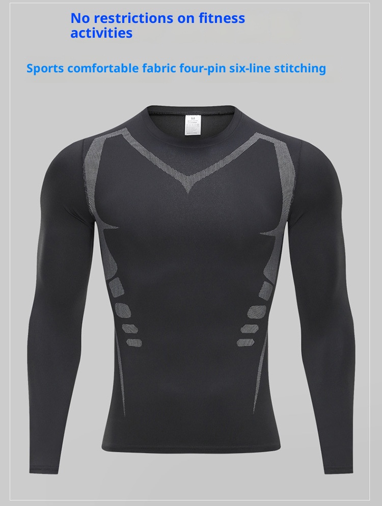 001 Fornitore diretto del produttore per abbigliamento fitness elasticizzato a maniche lunghe a compressione a rapida asciugatura per corsa e basket_voghion.com