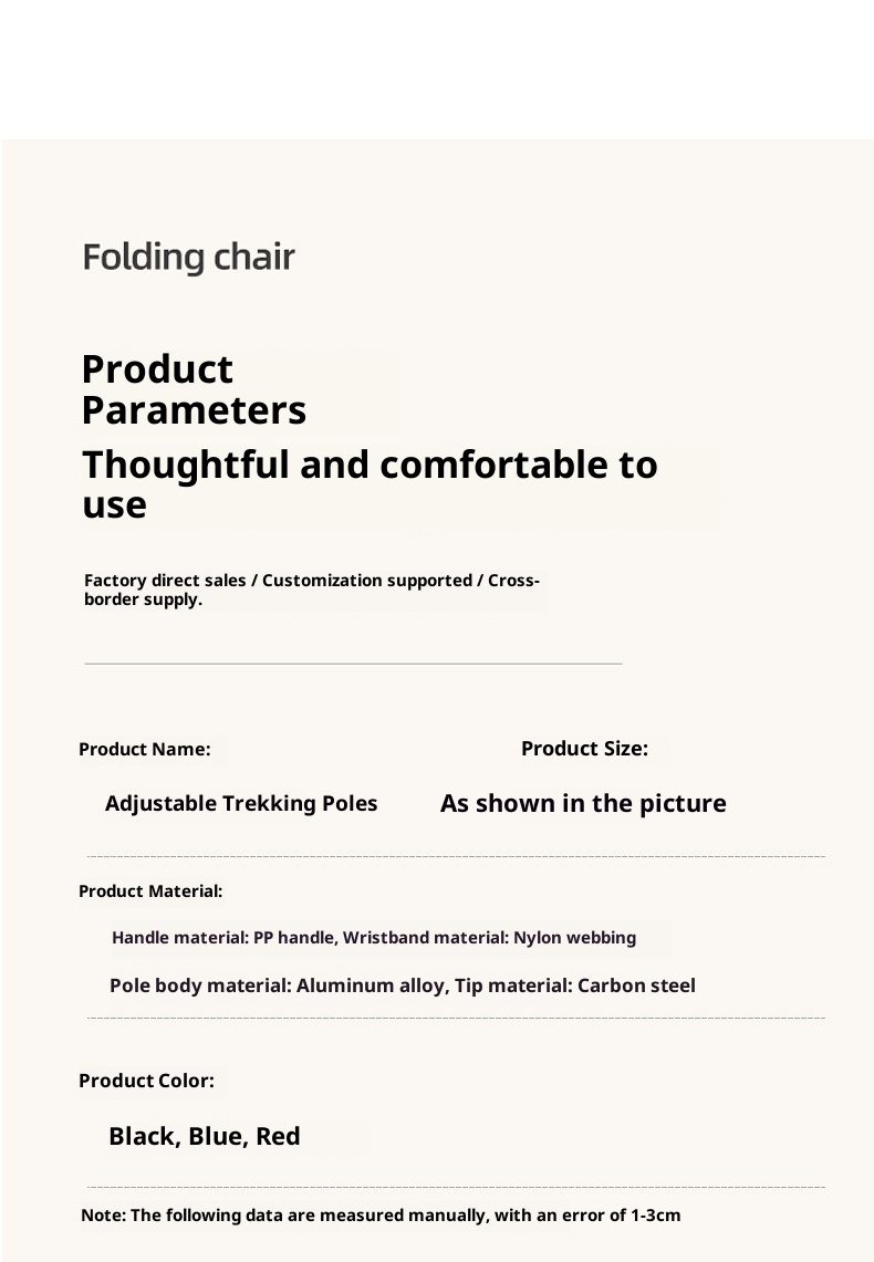 001 Bastone da trekking per esterni, tre sezioni, telescopico in lega di alluminio, bastone da trekking per anziani, antiscivolo, assorbimento degli urti, camminata_voghion.com