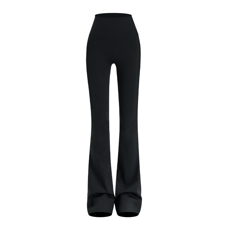 001 Yoga Flared Extended Women Tummy Control Hip Lift Slimming Bell Bottom Quk-Dry Casual Sports Dance Fitness Pants_voghion.com