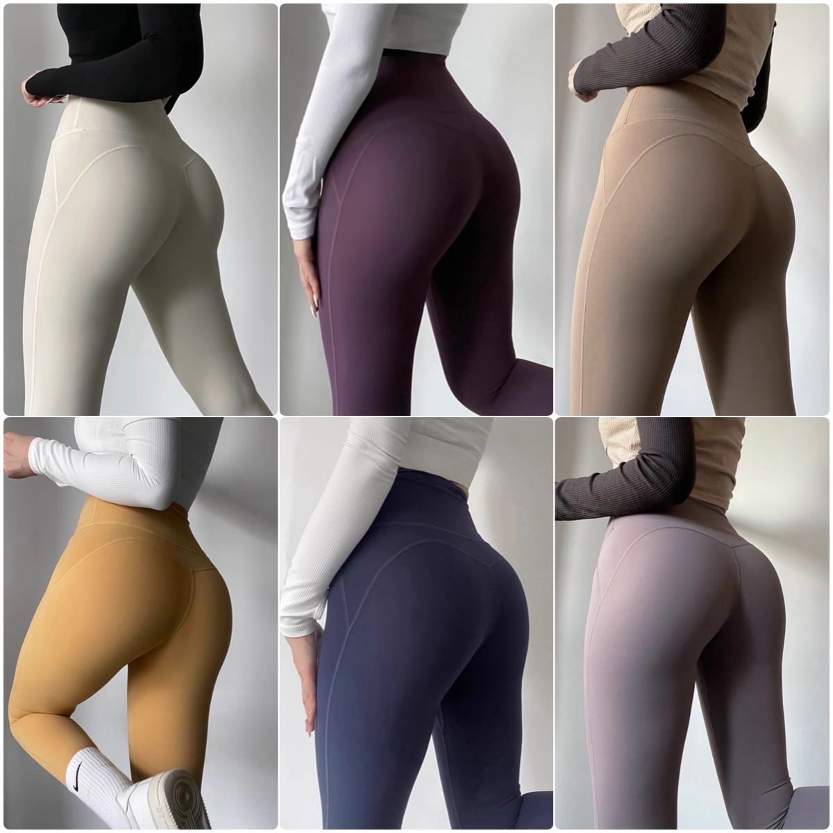 001 High Waist Peach Lift Yoga Women, Seamless Tight Sports Pants For Fitness, Sexy Running, No Underwear Needed, 796_voghion.com