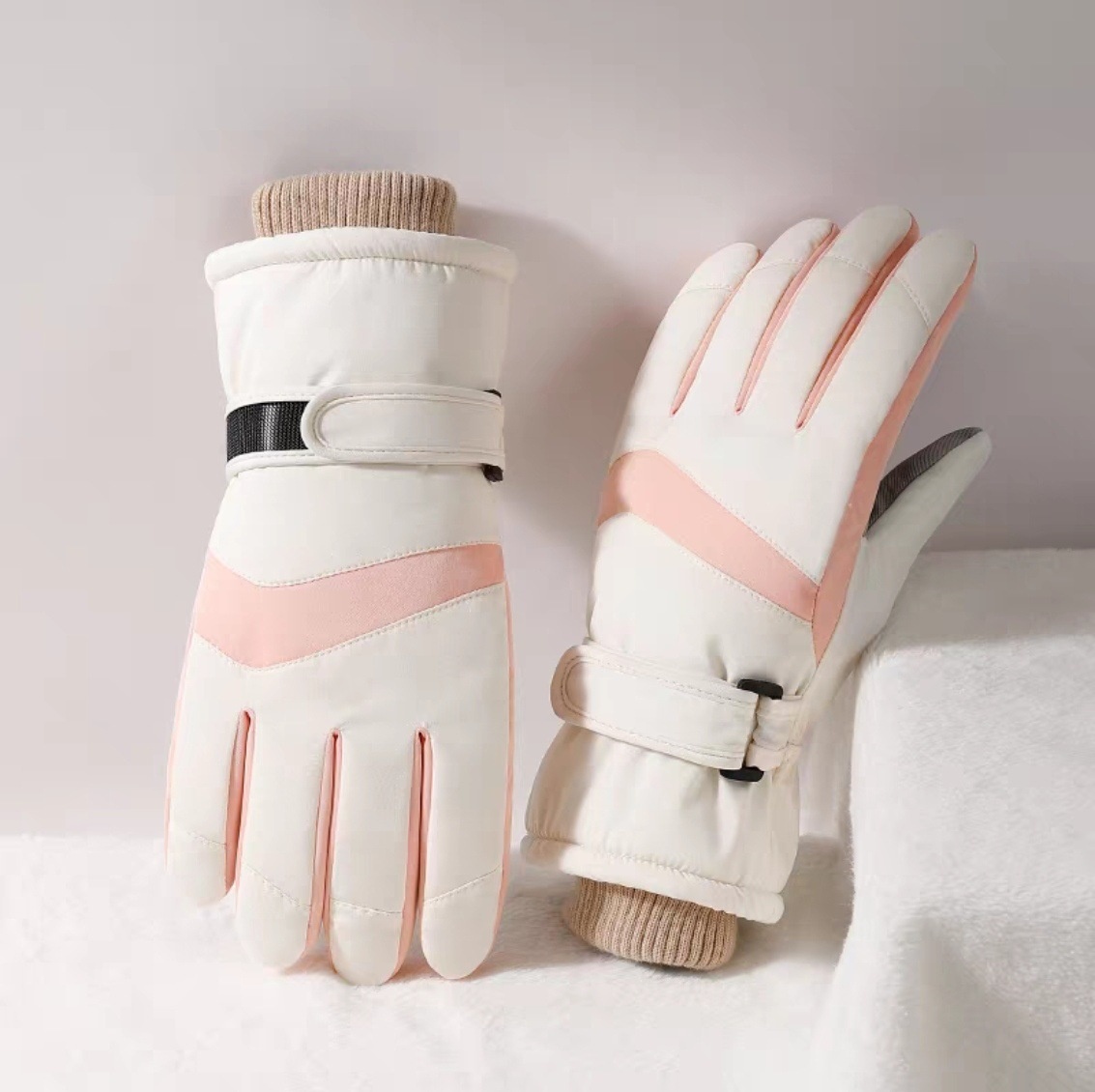 001 Ski For Men Women, New Autumn And Winter Professional Outdoor Riding Skiing Warm Fleece Waterproof Touchscreen Gloves_voghion.com