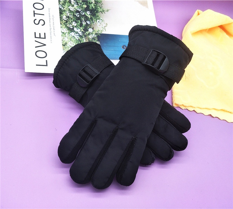 001 Thickened Ski Gloves For Women Winter Korean Version Cold-Proof Warm Cycling Cotton Fleece Student Electric Bike_voghion.com