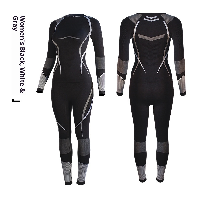 001 Outdoor Special Abbigliamento da sci a compressione ad asciugatura rapida per uomo e donna, autunno inverno, attillato, termico traspirante_voghion.com